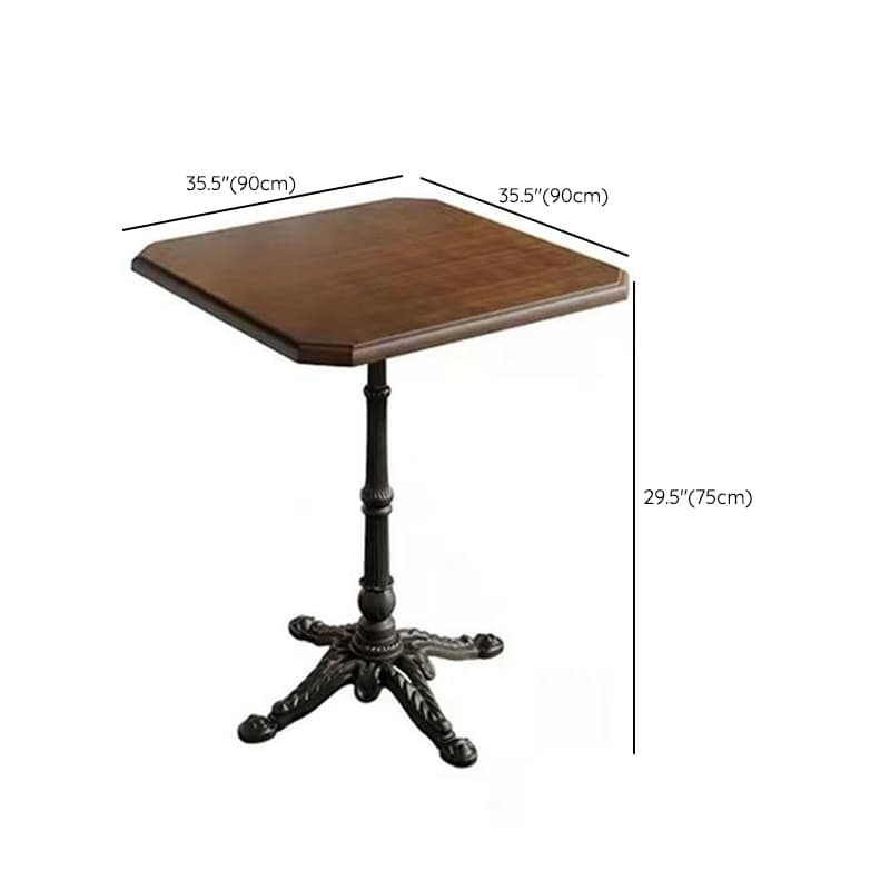 Standard Table Height Fixed Dining Table in Sand with a Natural Wood Tabletop for 2 in a Simplistic Style thumbnail 11