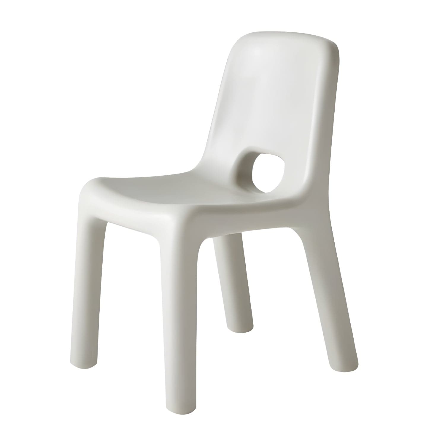 Scandinavian Style Non-Upholstered Low Back Plastic Side Chair for Kitchen & Dining thumbnail 3