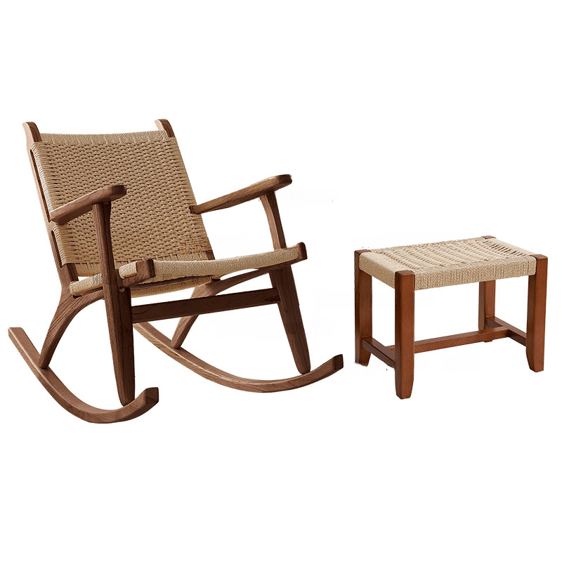 Wood Front Porch Rocking Chairs with Rear Back, Stationary thumbnail 10