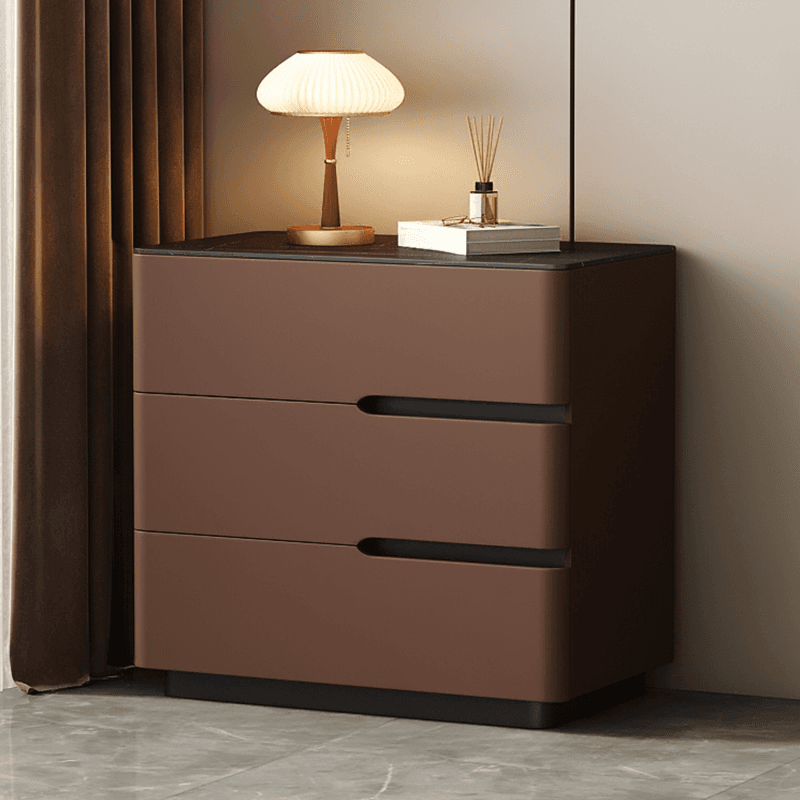 Organic Modern Nightstand With Drawer Organization Featuring Stone Countertop thumbnail 4