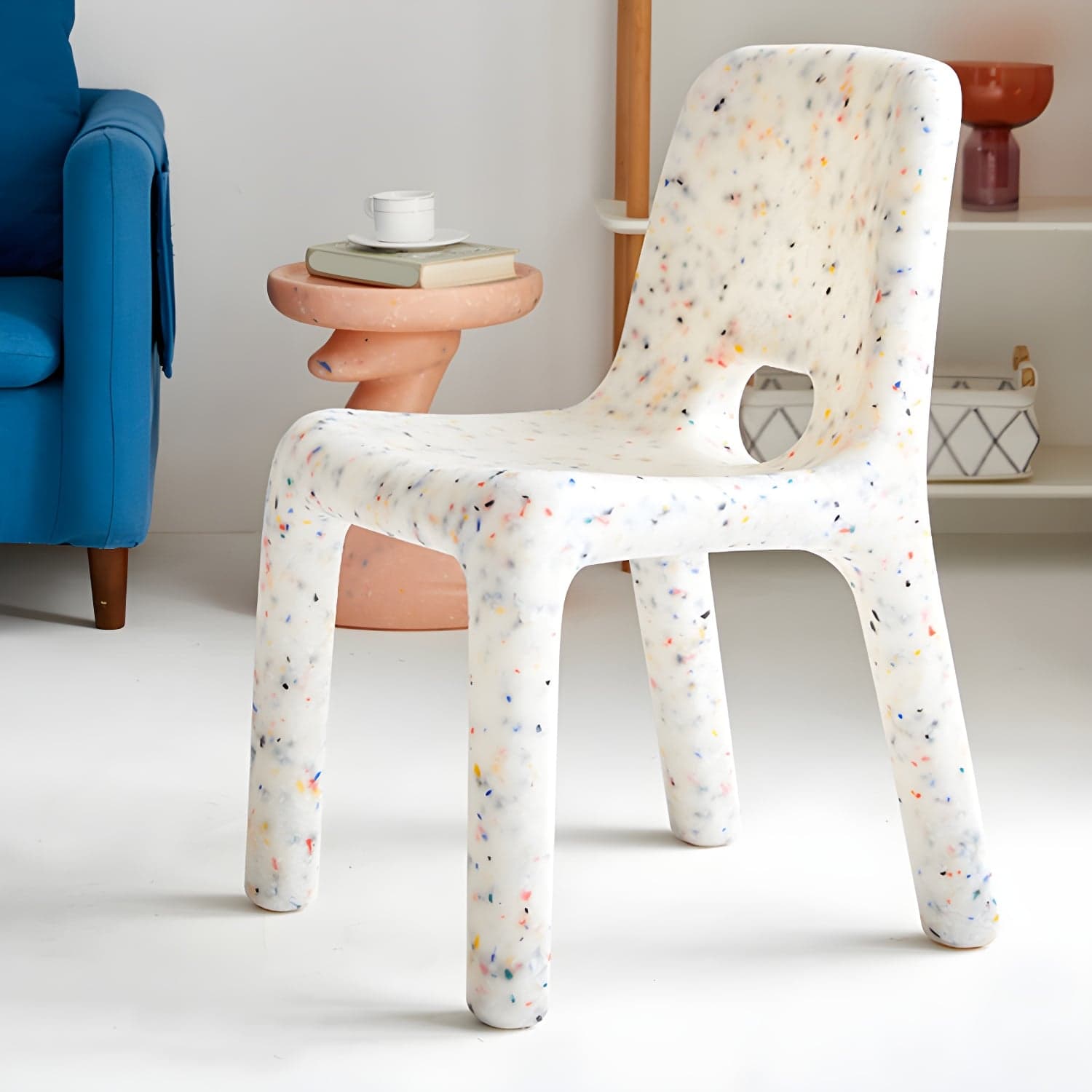 Scandinavian Style Non-Upholstered Low Back Plastic Side Chair for Kitchen & Dining thumbnail 6