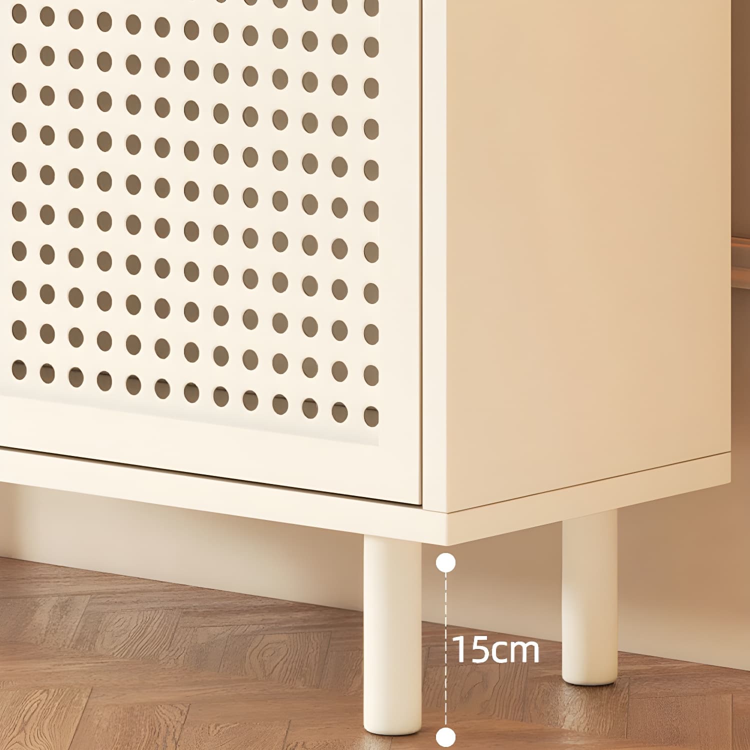 Scandinavian Wood Buffet with Countertop, Drawers, and Cabinets - image 10