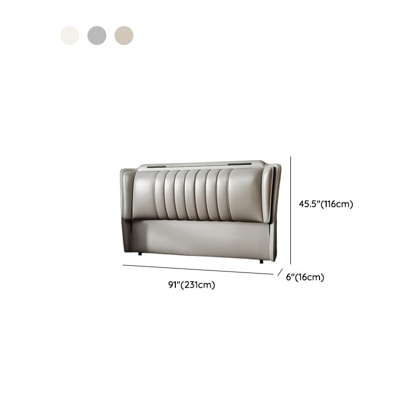 Modish Style Panel Headboard in Timber with No Distressing, Rectangle Shape for King/Queen/Full Bed, Featuring Sponge Upholstery and Standard Height thumbnail 16