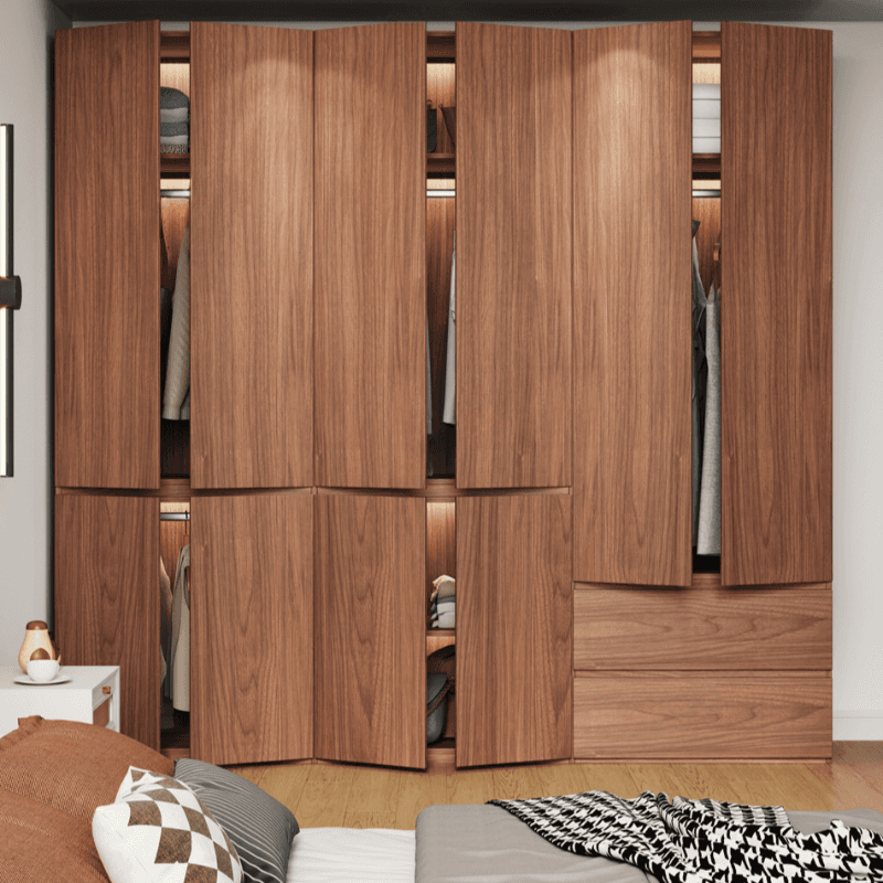 Acorn Minimalist Laminate Independent Wardrobe Closet with Soft Close Drawer, Soft Close Door, and Interior Shelves thumbnail 2