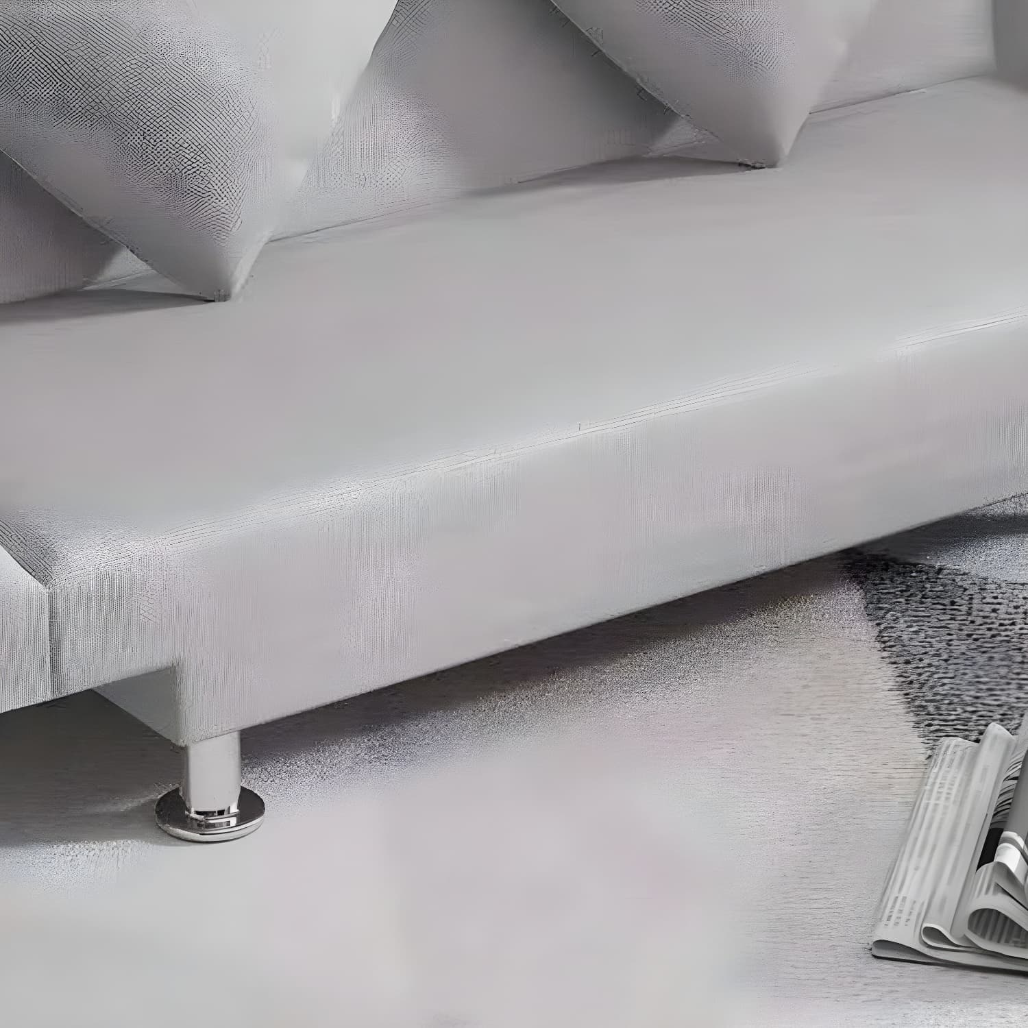 Modern Linen Sofa 23"W Tight Back Armless Couch for Living Room thumbnail 15