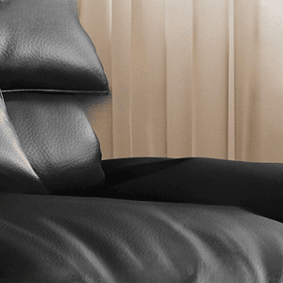Contemporary Modern Solid Color Stain Resistant Standard/Single Sofa in Midnight Black, Seats 4/5/3 with 1 Pillow thumbnail 6