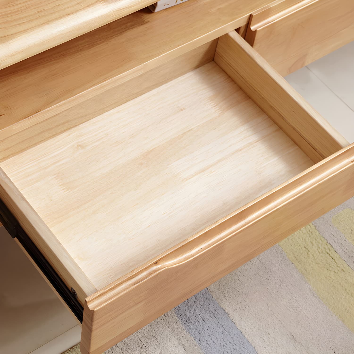 Modern Style Solid Wood TV Stand 19.69-inch Height TV Console with Drawers thumbnail 7