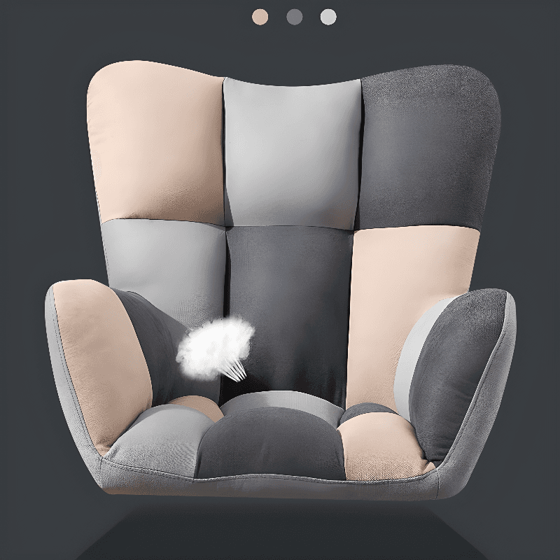 Modish Upholstered Cushioned Rocking Accent Chair 2 Piece Set with Footstool & Recessed Arm, Scratch-tolerant thumbnail 17
