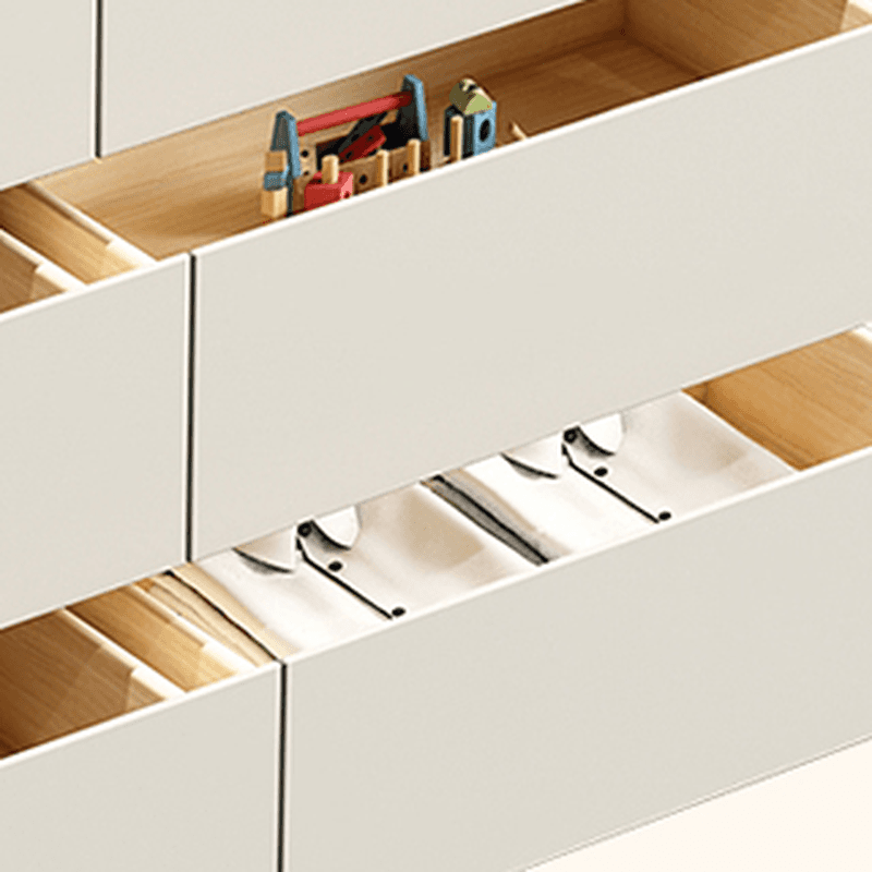Off-White Simplistic Composite Wood Double Dresser/Bachelor Chest/Lingerie Chest with 8/6/3 Drawers in Horizontal/Vertical Orientation thumbnail 7
