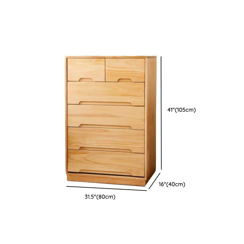 Modern Natural Wood Vertical Lingerie Chest with 6 Drawers/7 Drawers/5 Drawers thumbnail 23