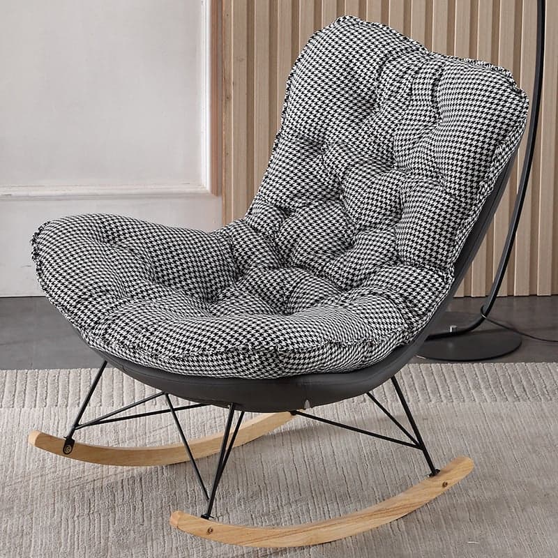 Modish Upholstered Rocking Accent Chair thumbnail 2