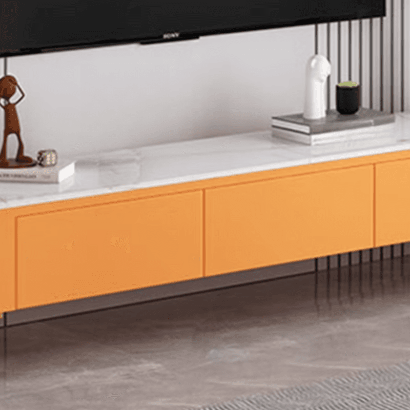 Modish Vitreous TV Stand with 3 Drawers for Sitting Room thumbnail 9