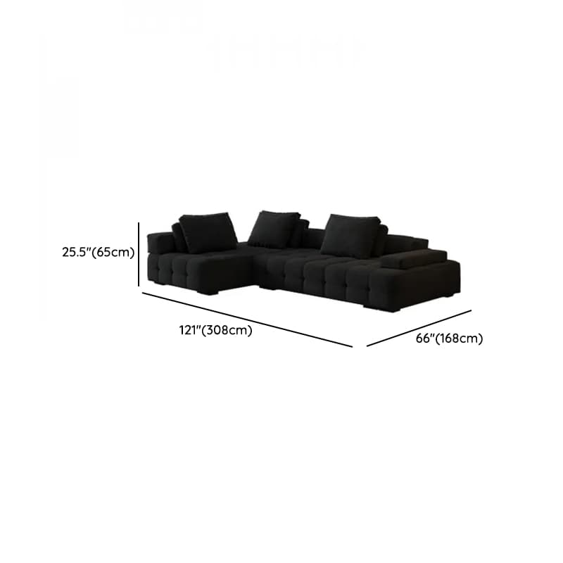 Cotton Midnight Black Standard/Single Sofa with Armrest and 4/3/1 Pillows thumbnail 17