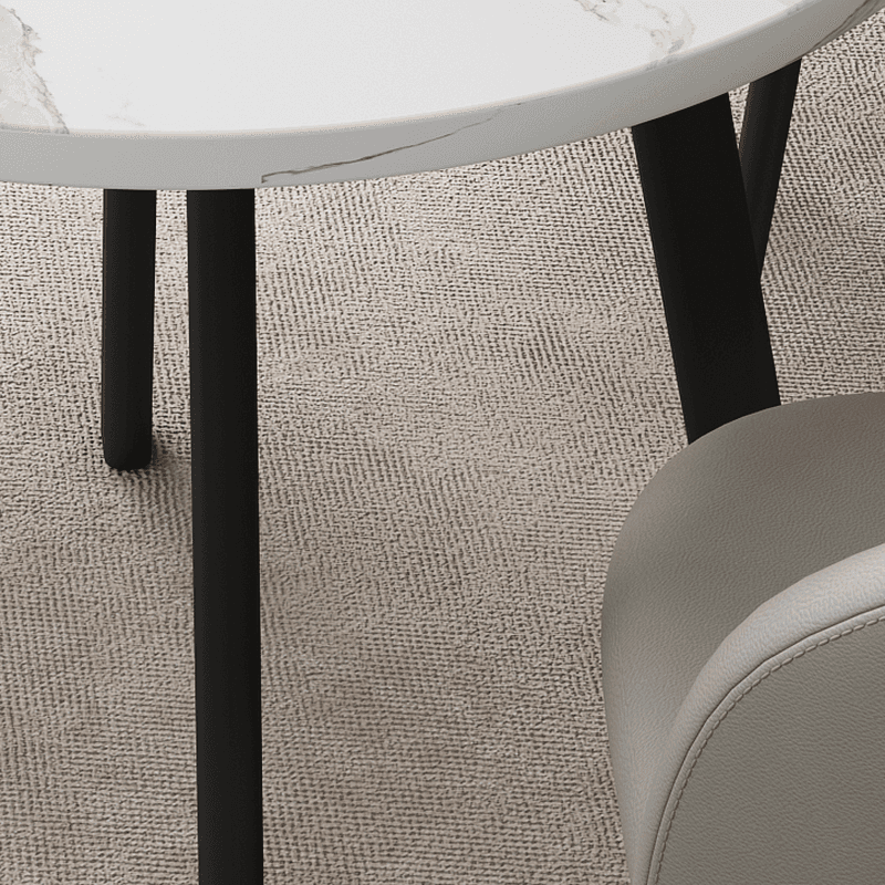 Circular Manufactured Wood Dining Table Set with Upholstered Back, Padded Chair, Arms, Seats 4 thumbnail 19
