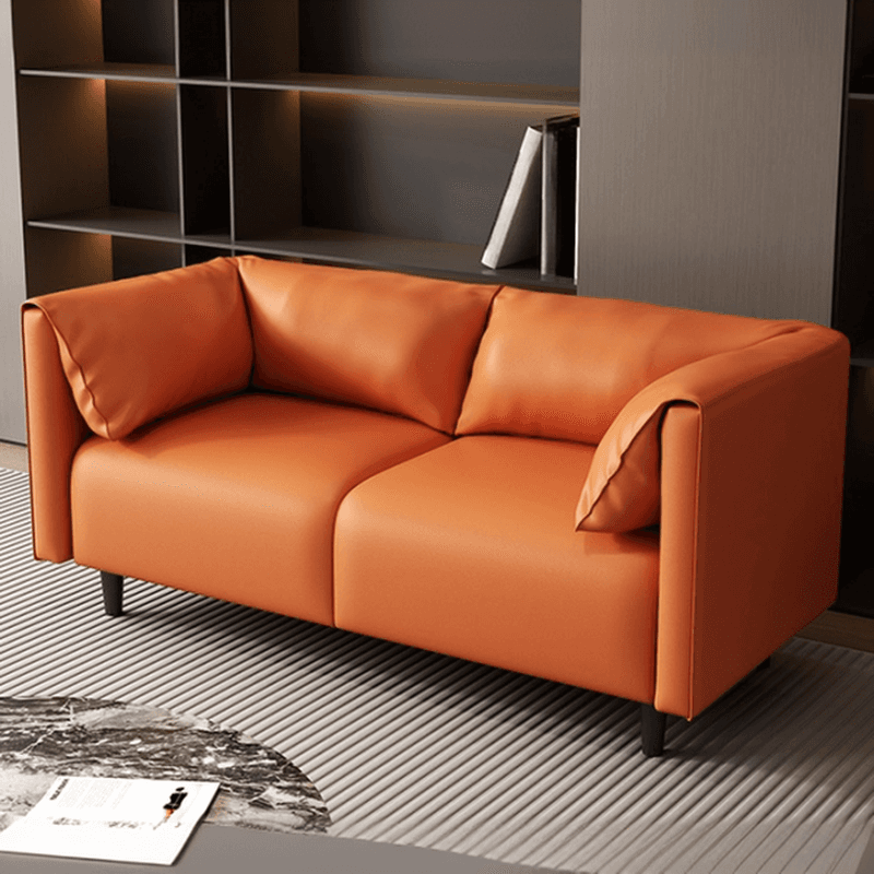 Drawing Room Loveseat with Light Gray/Olive Green/Amber Color Upholstery and Armrest thumbnail 9