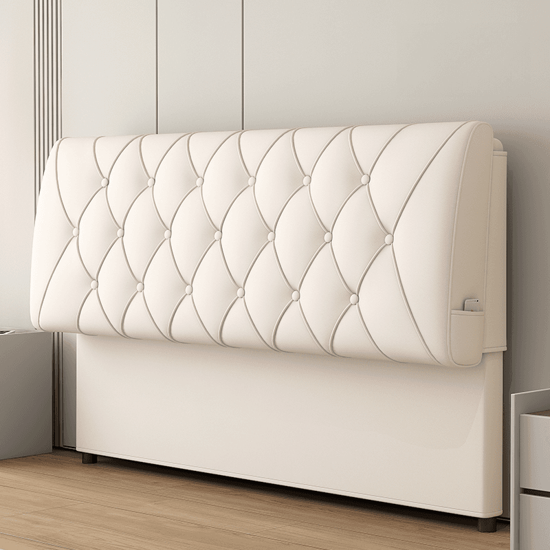 King(76"W x 80"L)/Queen(60"W x 80"L)/Full(54"W x 75"L) Piled Rectangle Panel Headboard With Legs, Sponge Filling, Standard（36-55“） Height and Lumber Frame thumbnail 6