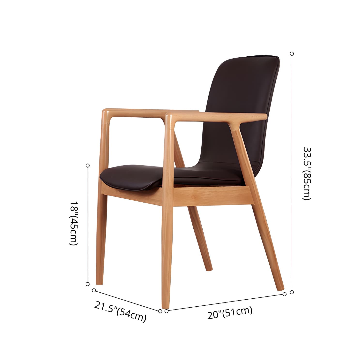 Wooden Dining Side Chairs Contemporary Style Parsons Dining Chair, 21'' Wide thumbnail 17