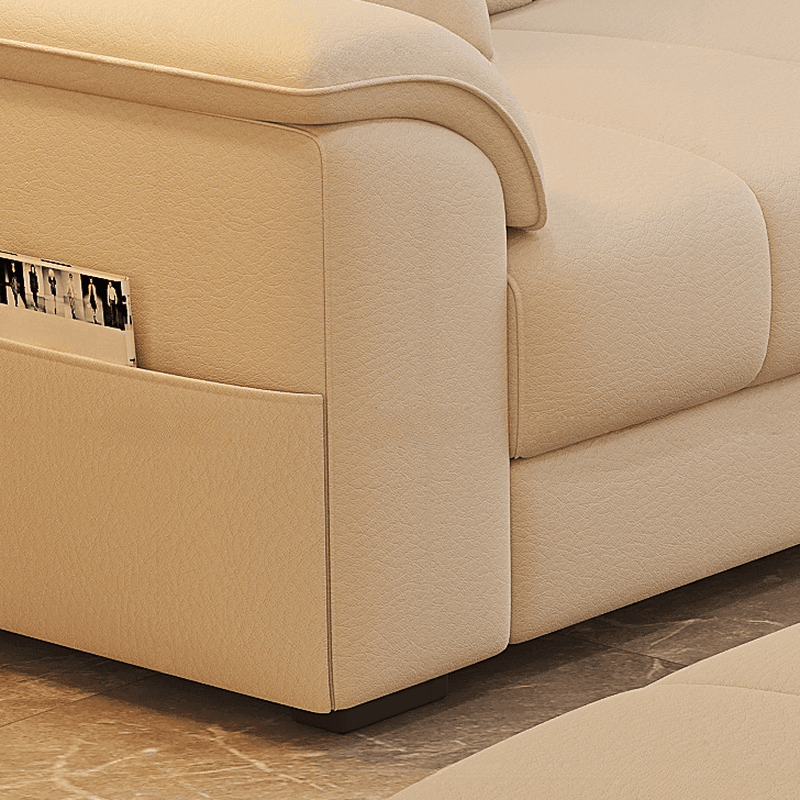 Straight/L-Shape Reversible/Horizontal Sofa/Sofa Recliner with Concealed Support & Natural Wood Frame thumbnail 7