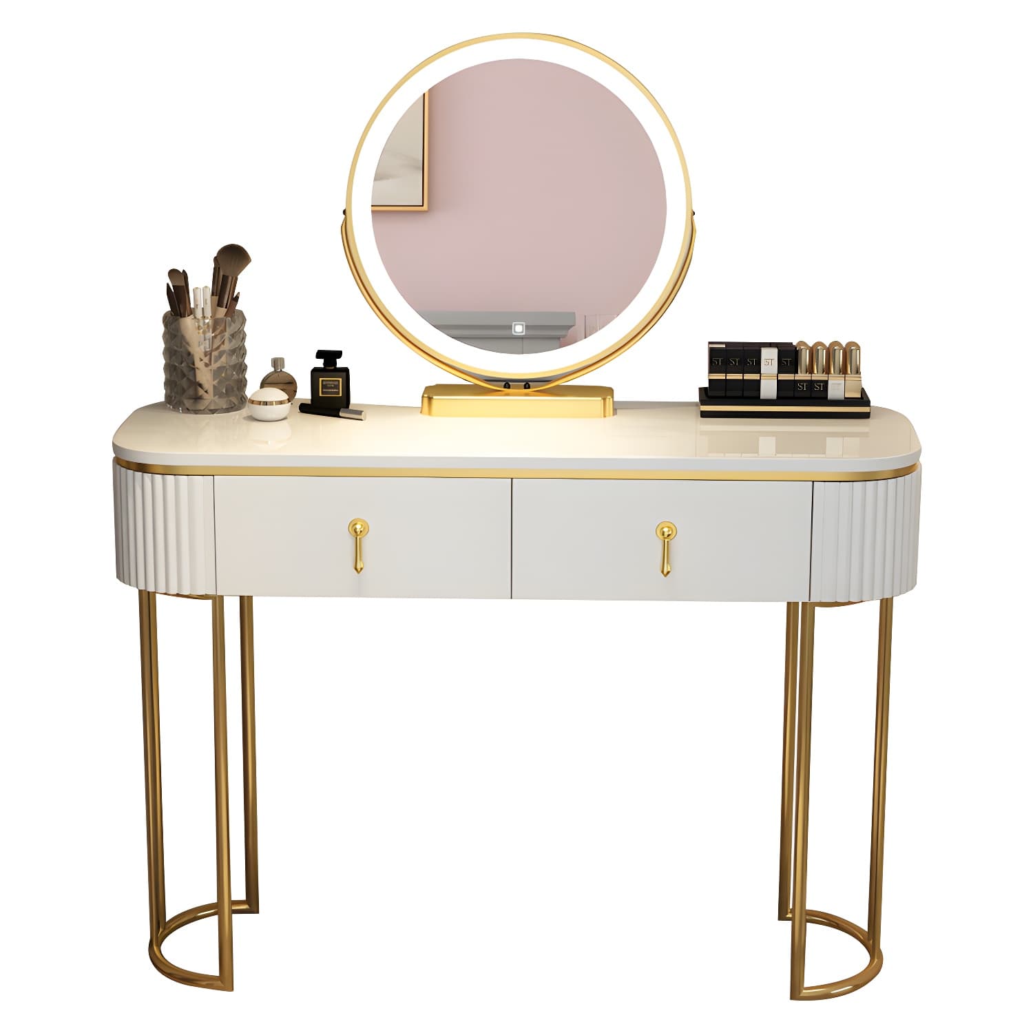 Glam Bedroom Vanity Dressing Table Wood Vanity Dressing Table Set thumbnail 7