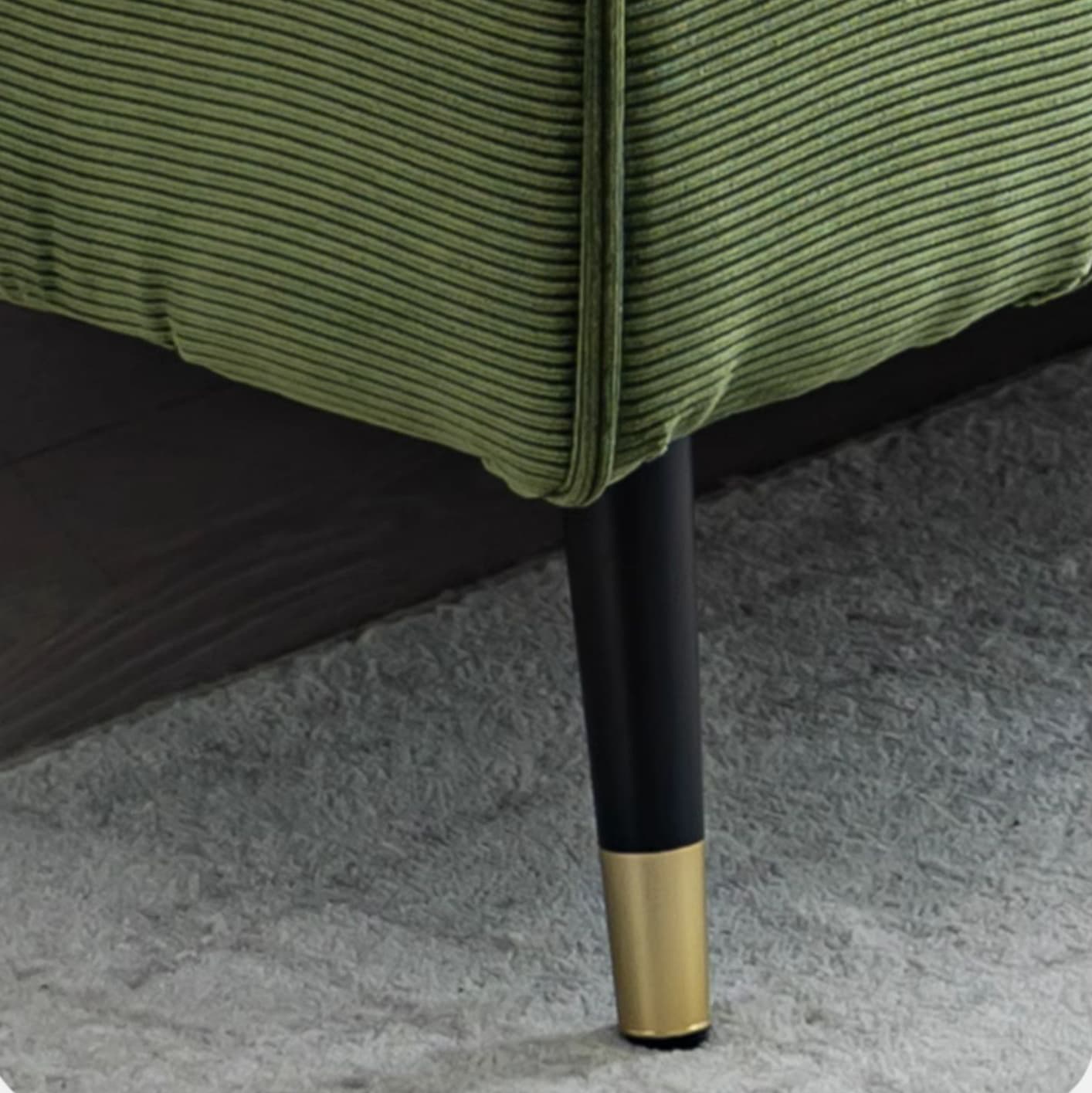 Modern Olive Green/Ink/Lemon Color Solid Color Leather/Corduroy Sofa Couch for Seats 4/Seats 3/Seats 2 thumbnail 16