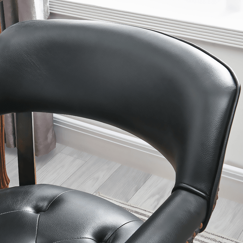 Sturdy Dining Room Arm Chair with Rollers, Decorative Nailhead, and Outlined Frame thumbnail 13