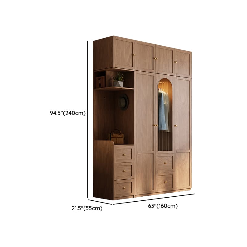 Trendy Unfinished Color Engineered Wood Unattached Armoire Cabinet thumbnail 27