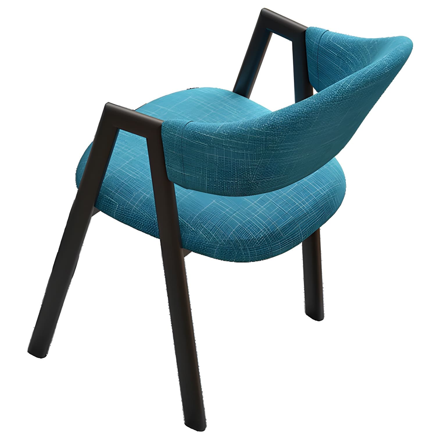 Modern Style Iron Arm Chair Open Back Dining Side Chair with Upholstered thumbnail 8