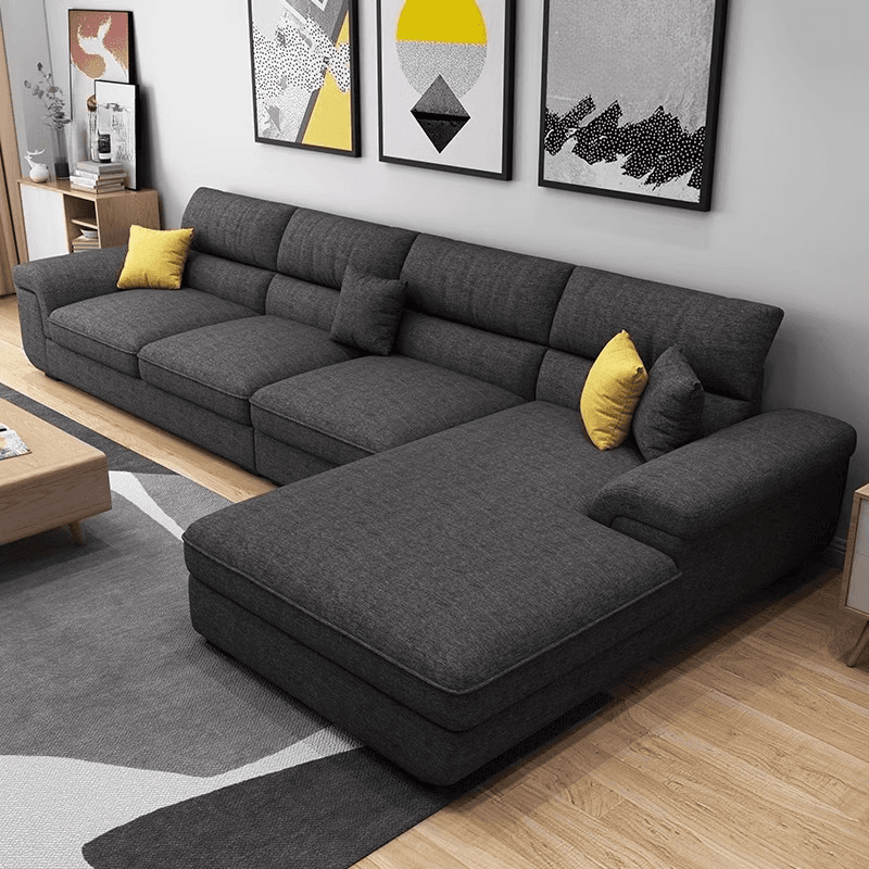 L-Shape Olive Green/Oatmeal/Midnight Black Right Upholstered Sofa Recliner in a Contemporary Style thumbnail 1