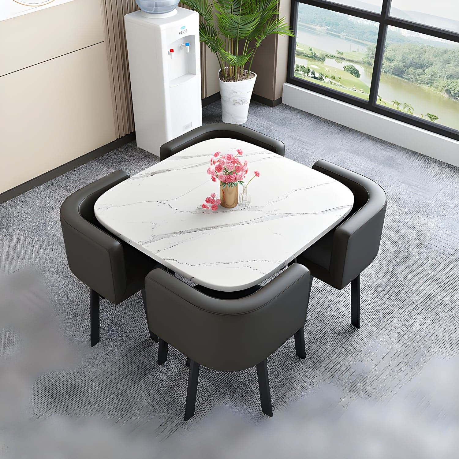 Modern Wood Dining Table Set 5 Pieces Dining Set for Home Use thumbnail 15