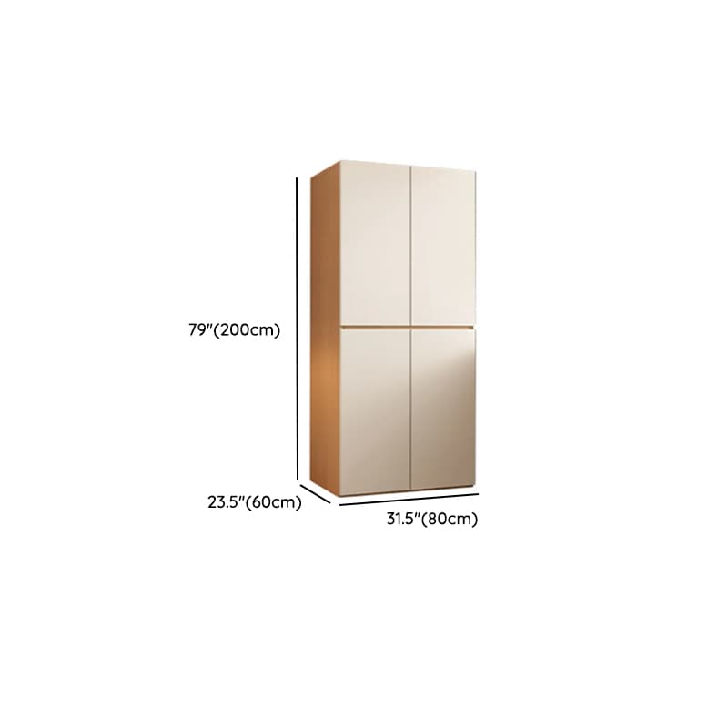 Chalk Modish Laminate Wardrobe Closet with Soft Close Drawer, Soft Close Door, Interior Shelves, and Clothing Rod thumbnail 17