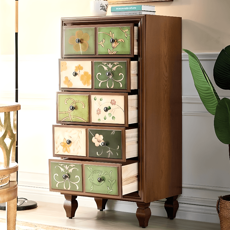 Modern Simple Style 3 Tiers/5 Tiers/4 Tiers Bachelor Chest/Console Dresser/Semainier in Solid+Manufactured Wood, Dyed Finish thumbnail 9