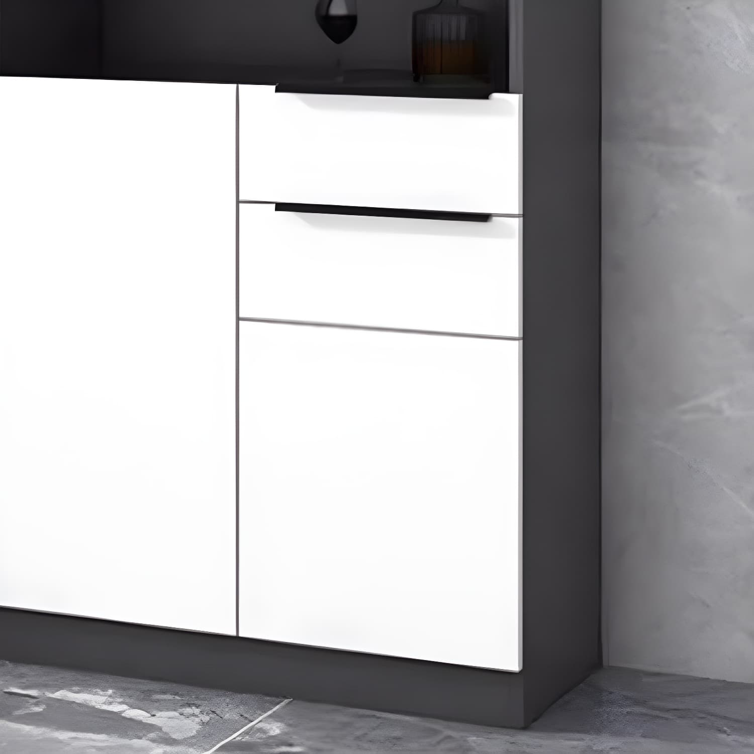 Luxurious Dark Wood Sideboard with Glass Doors and Elegant Stemware Rack thumbnail 12