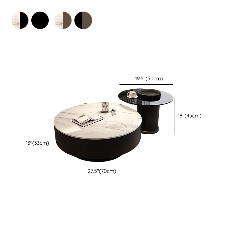 Orbicular Nested Board Game Coffee Table with 1 Drawer for Foyer thumbnail 15