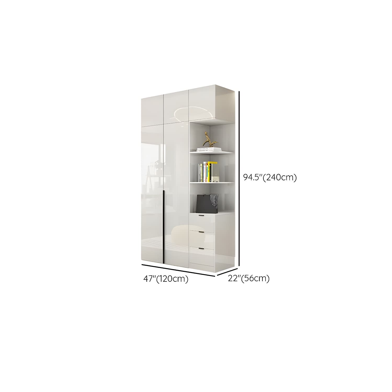 Modern Simple Style Double Door Storage Wardrobe for Bedroom thumbnail 23