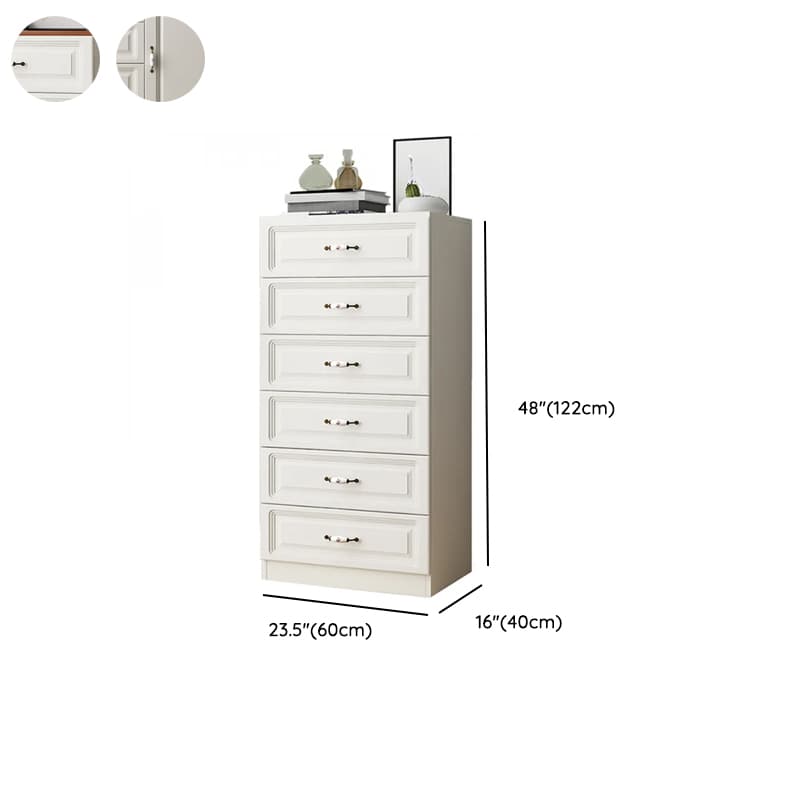 Sleeping Room Use Trendy White Wood Wardrobe Chest with Shelves thumbnail 14