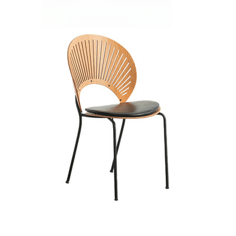 Dining Room Sturdy Side Chair with Outlined Frame and Foot Pads thumbnail 17
