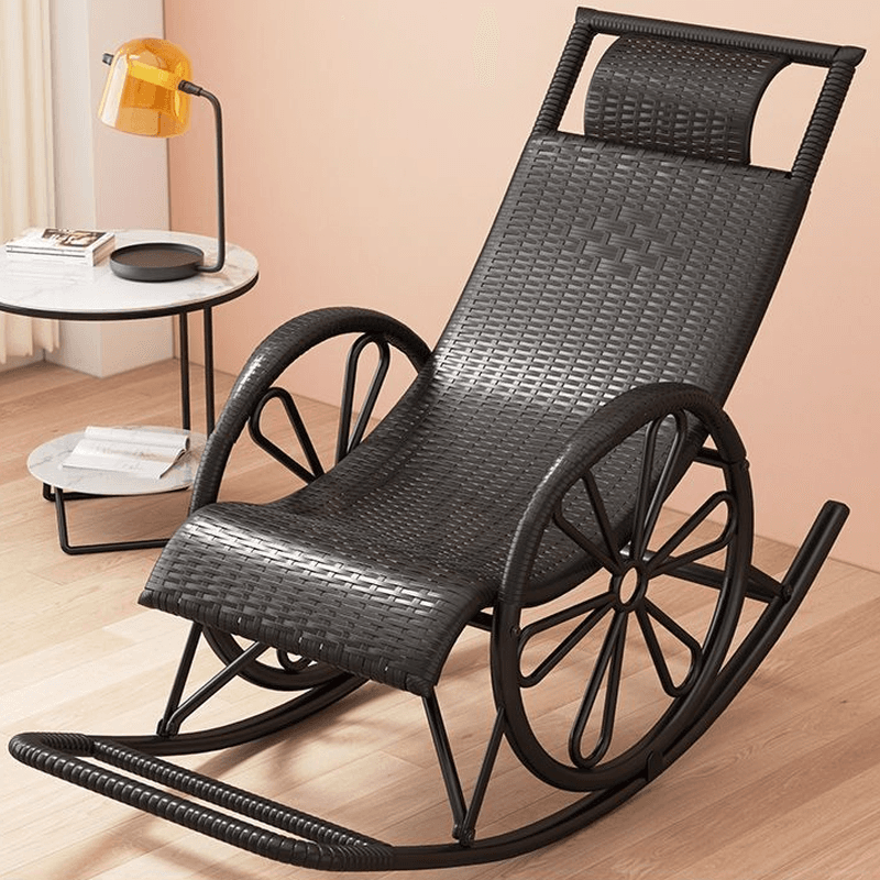 Craftsman Cane Porch Rocker with Round Arm thumbnail 1