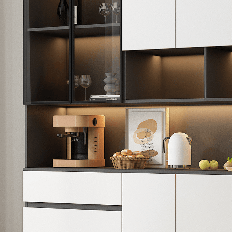 Two Toned Unclosed & Self-supporting Wide Sideboard with 2 Shelves & Benchtop thumbnail 21