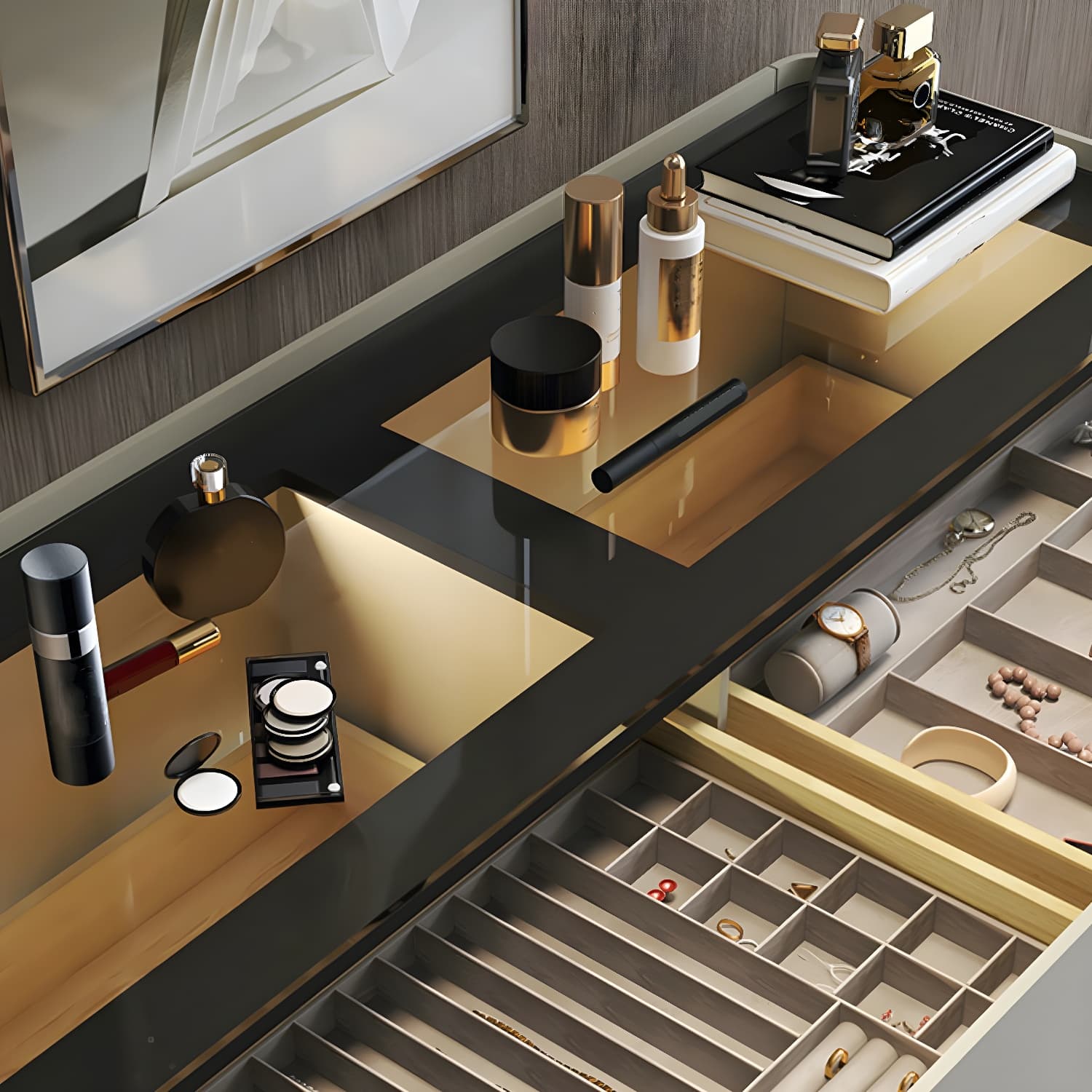 Modern Wood Dresser - Horizontal Design - Ample Drawer Space - Stylish Bedroom Storage thumbnail 13