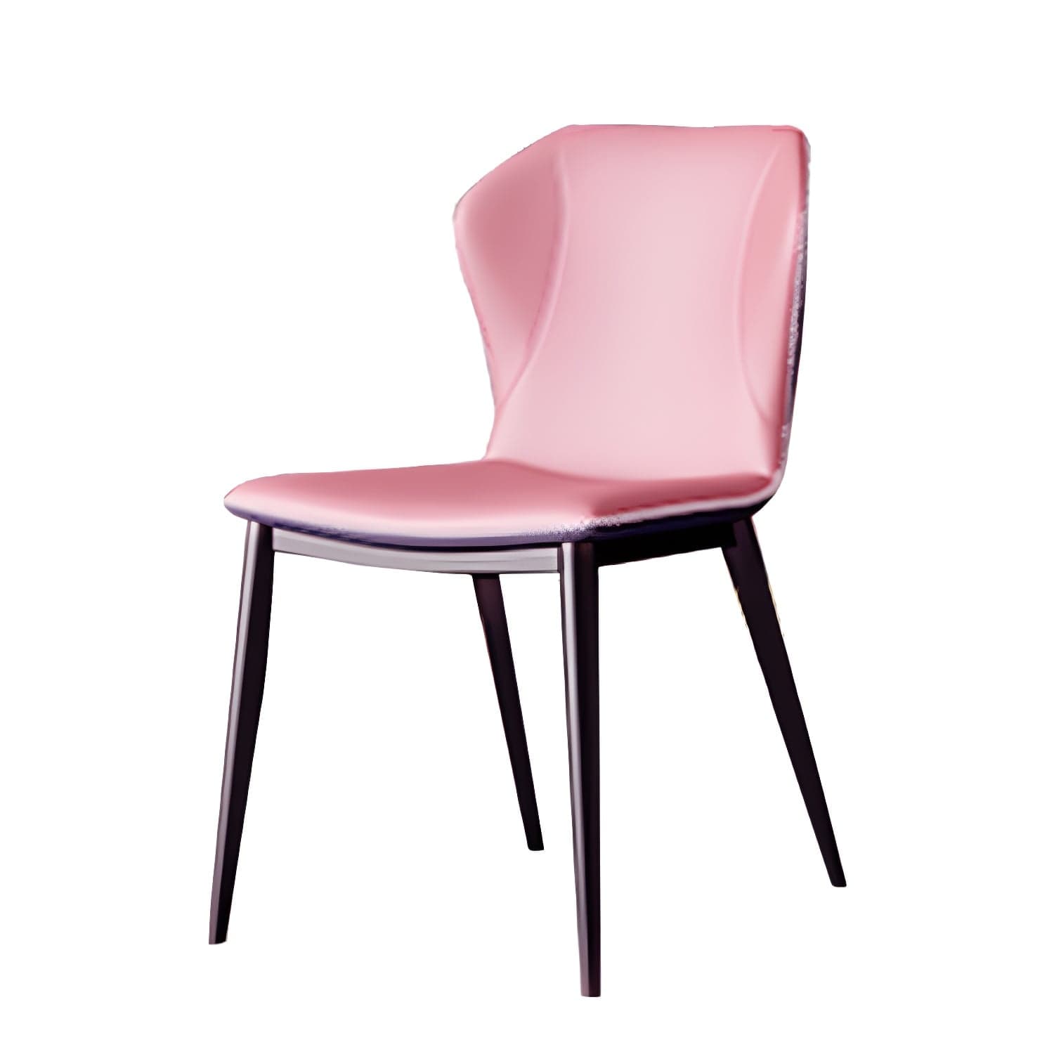 Modern Leather Home Side Chair Wingback Matte Finish Dining Chair thumbnail 7