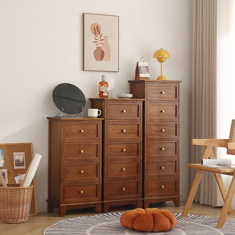 Trendy Cocoa/White/Lemon Color Lumber Rectangle Decorative Cabinet with 6 Drawers/5 Drawers/4 Drawers thumbnail 7
