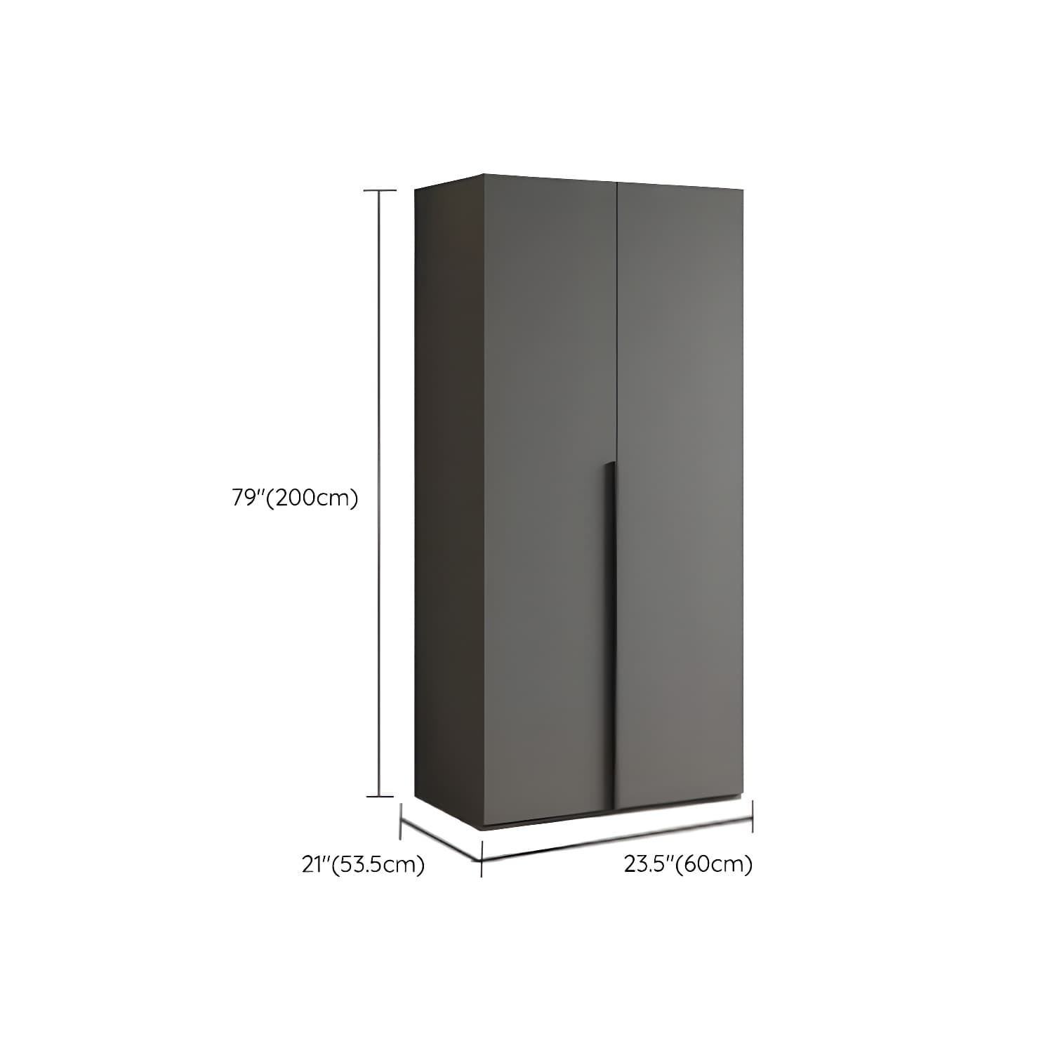 Modern Grey Wood Wardrobe Armoire with Drawers & Shelves for Ample Storage thumbnail 15
