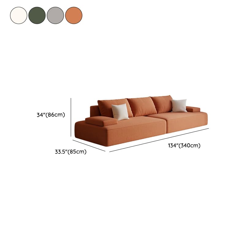 Tear Resistant Standard Sofa in Light Gray/Emerald Green/Ivory with 5 Pillows thumbnail 13