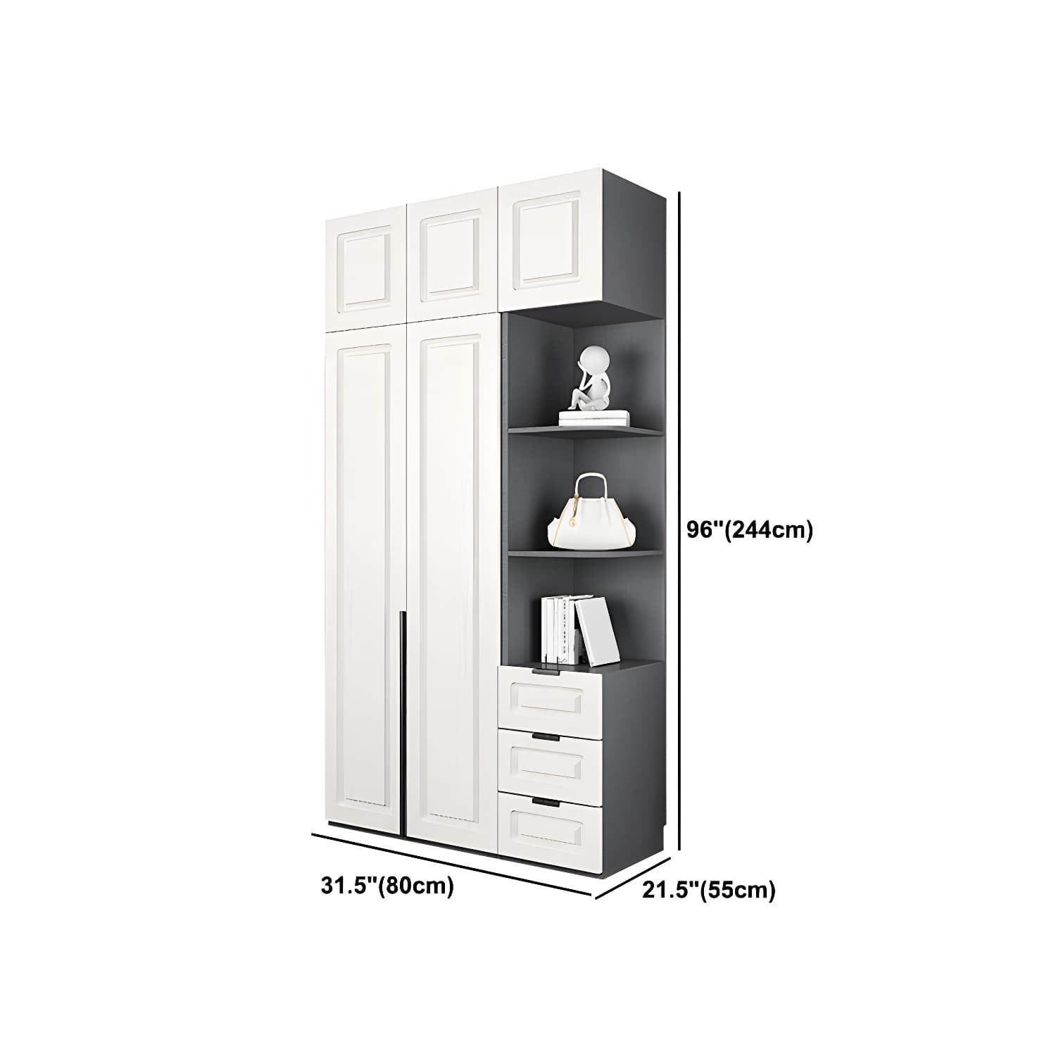 Modern Style Wooden Wardrobe Soft Close Door Wardrobe Closet with Drawer thumbnail 31