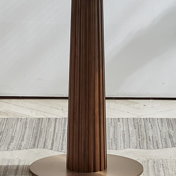 Traditional Brown Wood Dining Table with Wooden Top and Oak Pedestal Base thumbnail 7