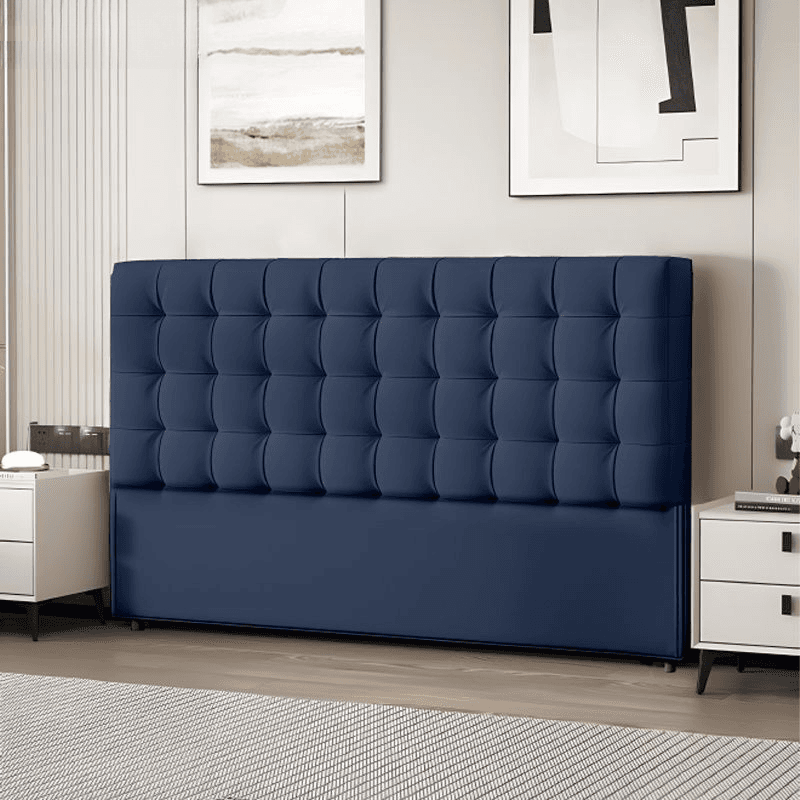 Modish No Distressing Button-tufted Panel Headboard in Rectangle Shape for King/Queen/Full Bed with Sponge Upholstery Fill and Standard Height thumbnail 3