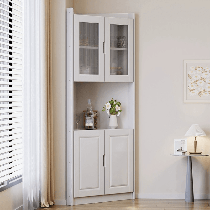 Independent Rubberwood Utility Storage Cabinet with Shelves, Living Room thumbnail 5