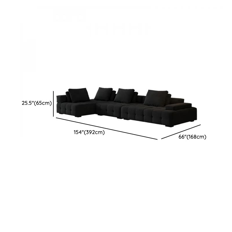 Cotton Midnight Black Standard/Single Sofa with Armrest and 4/3/1 Pillows thumbnail 20