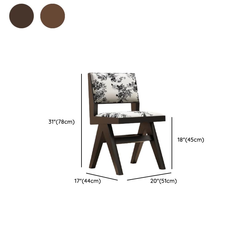 Modish Arm Chair with Ventilated Back, Padded Upholstery, Arms, and Natural Wood Legs thumbnail 19