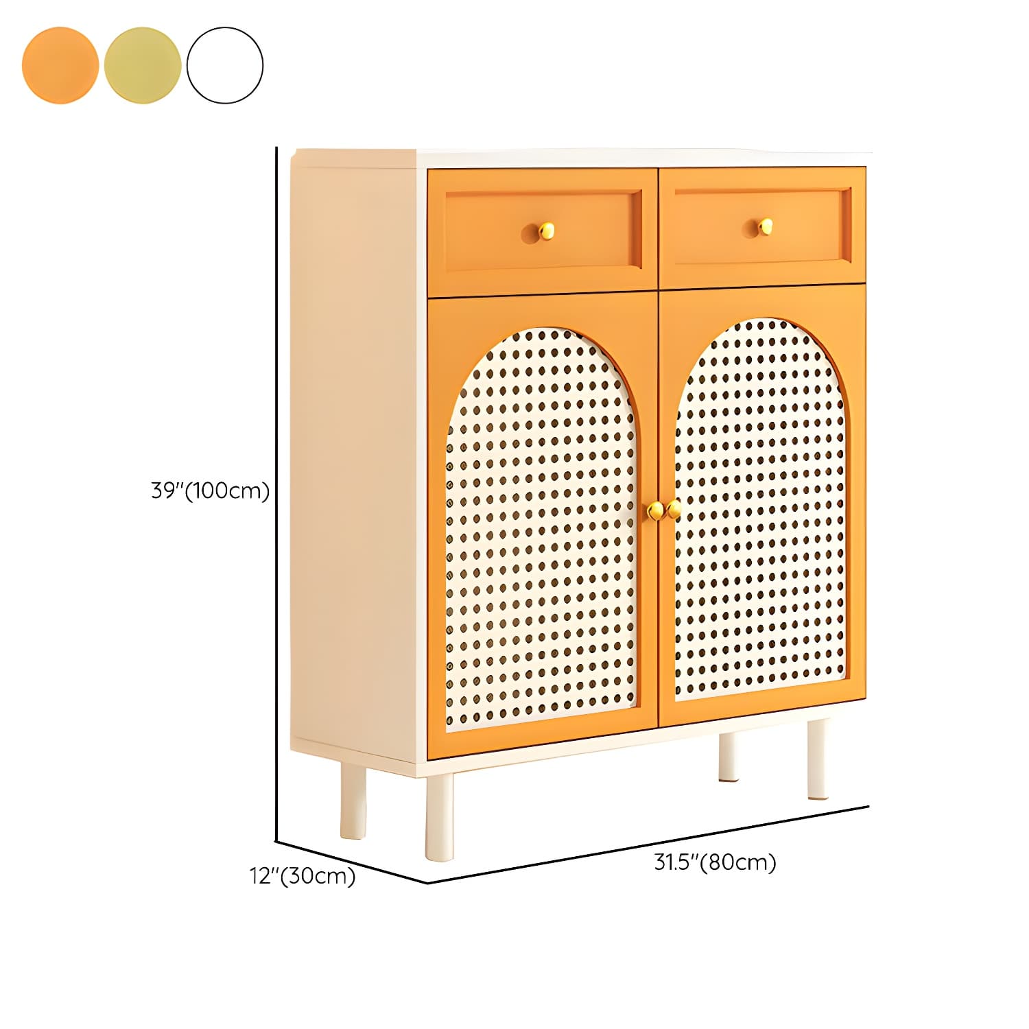 Scandinavian Wood Buffet with Countertop, Drawers, and Cabinets - image 19